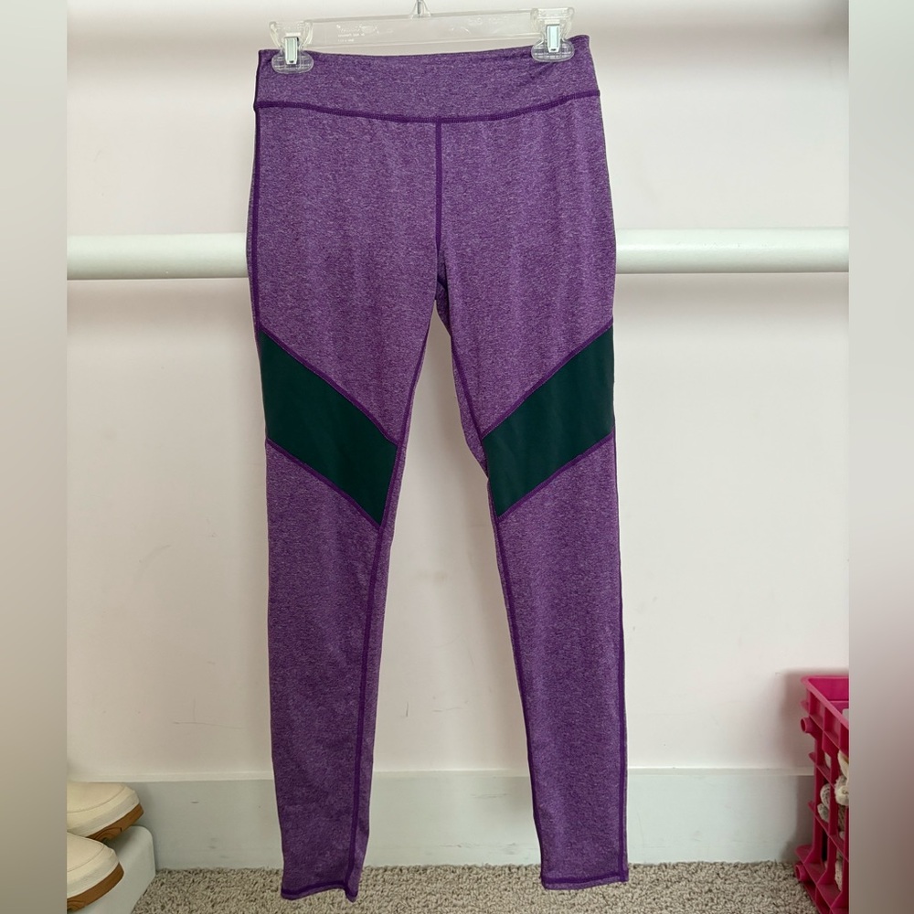 Zella Purple and Gray Leggings High-Waisted Performance